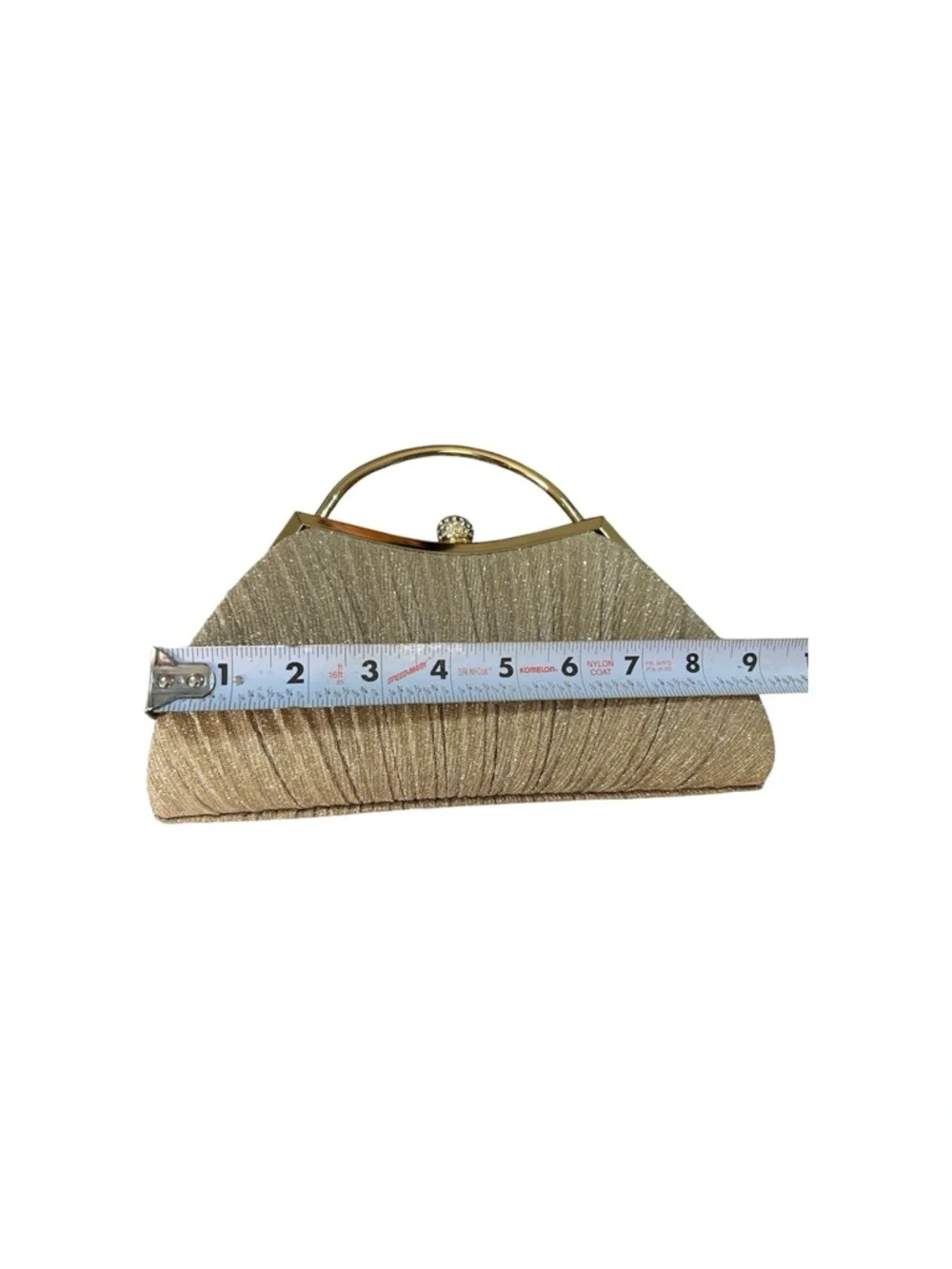 Sparkle Gold Evening Clutch with Top Handle